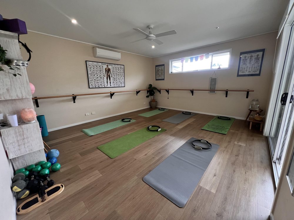Pilates equipment in the studio